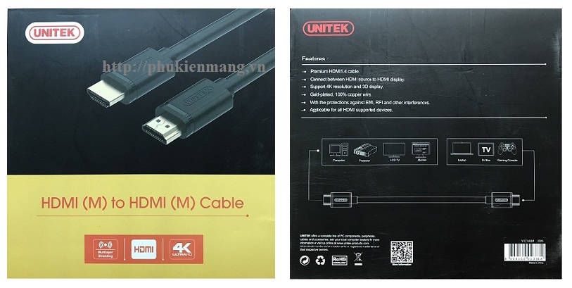 Cáp HDMI 25m chính hãng UNITEK Y-C170