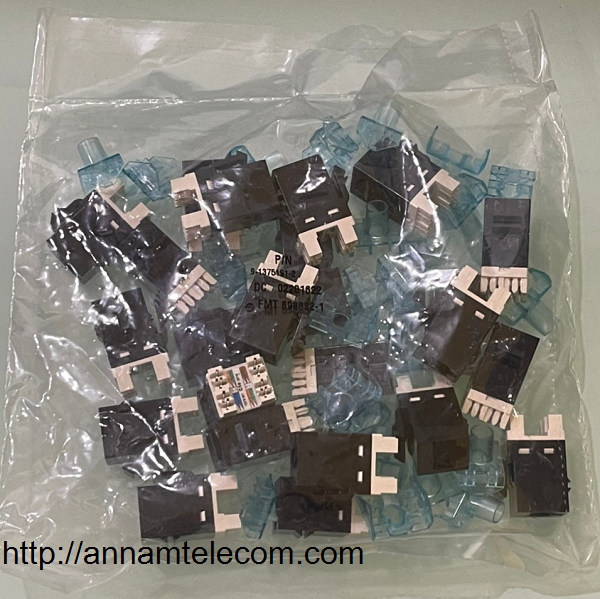 Ổ CẮM UTP, CAT5, SL110, RJ45, MÀU ĐEN UTP 9-1375191-2