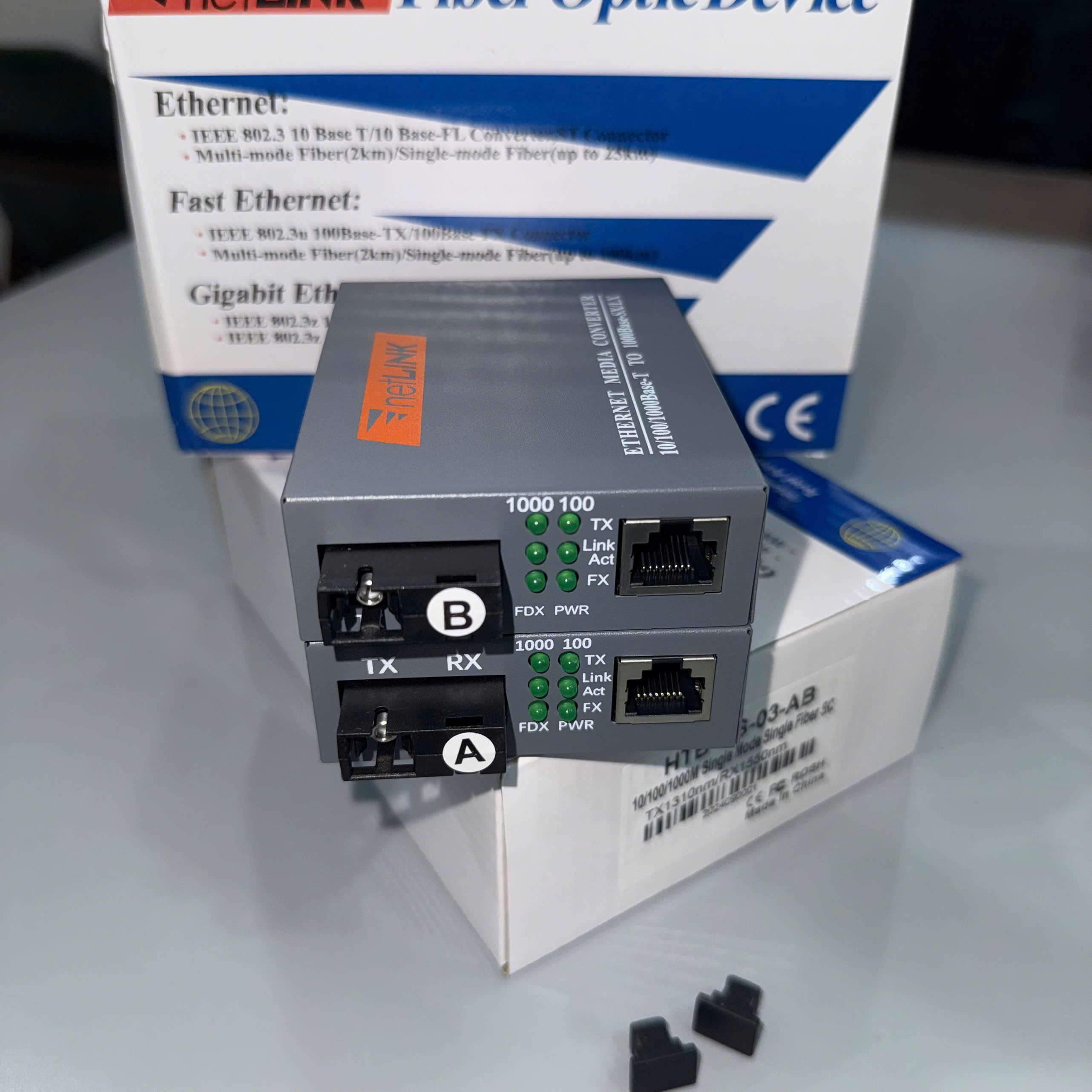 HTB-GS-03-AB Bộ chuyển đổi quang điện Gigabit 10/100/1000M 1 sợi quang Converter NETLINK