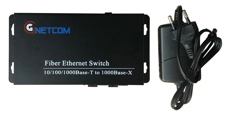 Switch Quang 2 Cổng SC Giga + 4 Cổng J45 Giga HO-LINK HL-2F4E-1000 (2 quang 4 LAN)