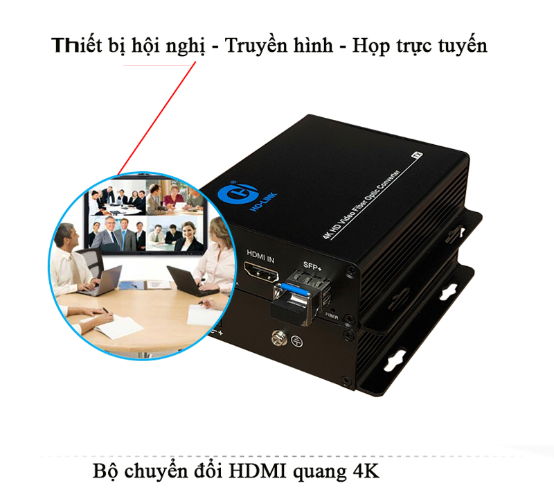 Bộ kéo dài HDMI sang quang 4K HO-LINK HL-HDMI-4K-20TR