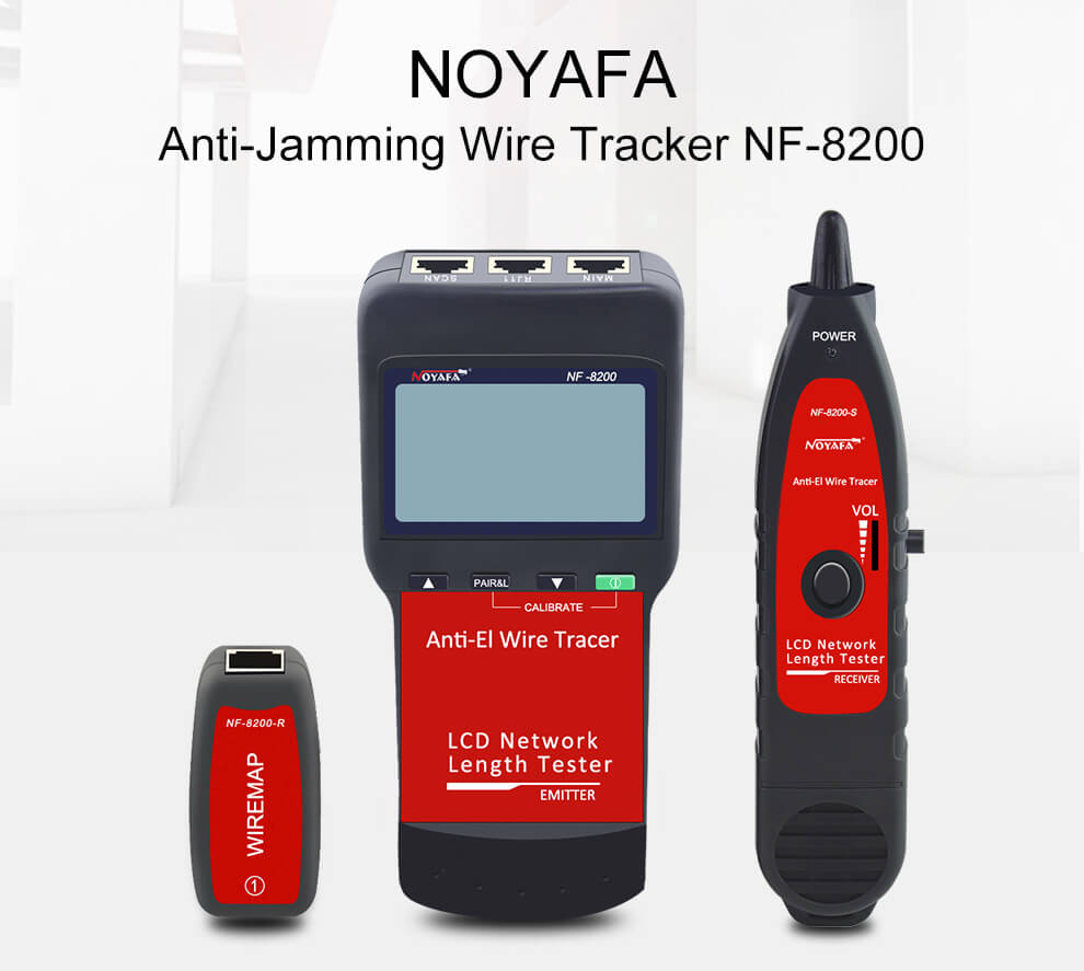 Noyafa NF-8200 Bộ theo dõi và kiểm tra cáp chống nhiễu cho điện thoại và mạng