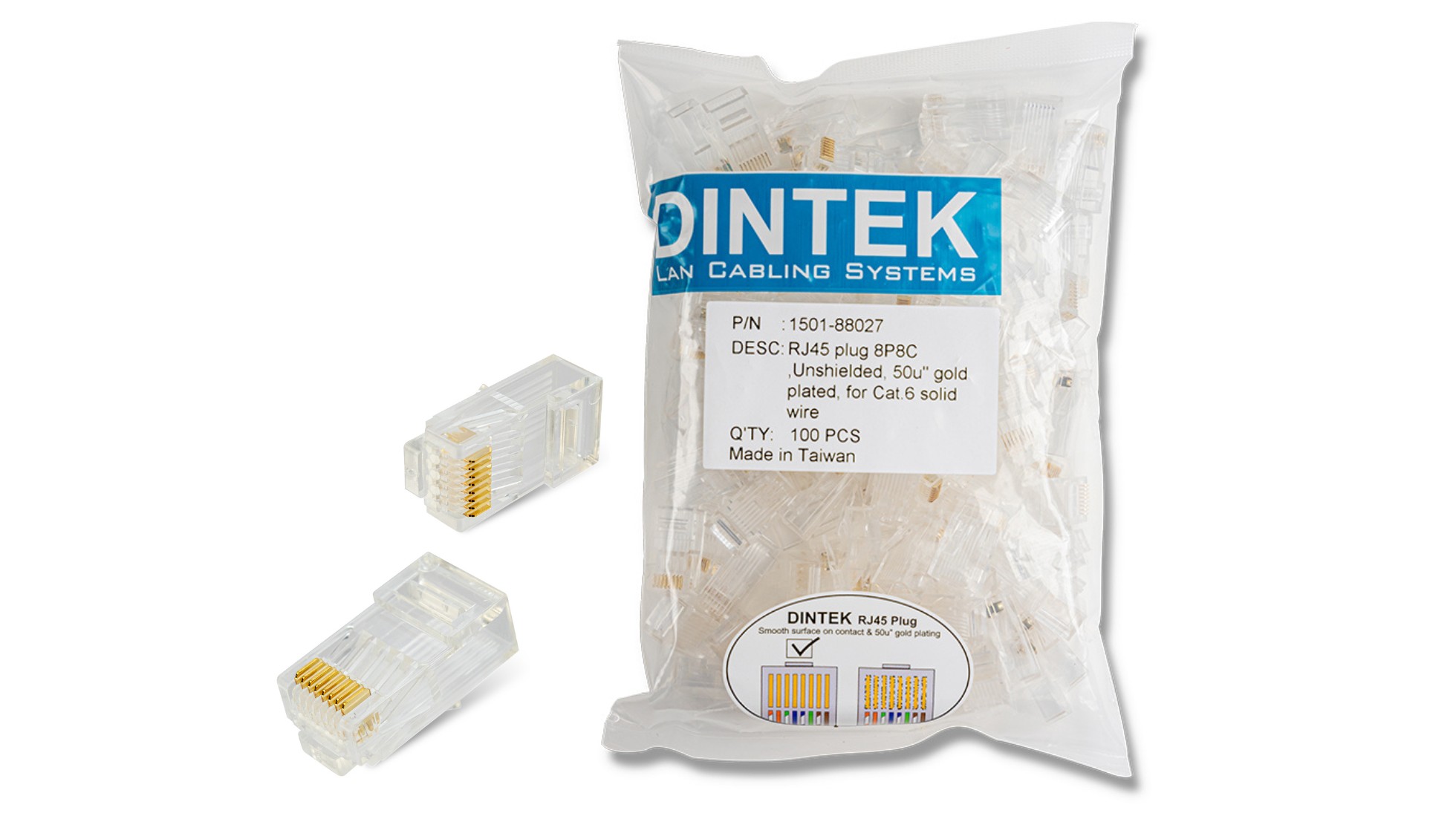 Đầu mạng RJ45 Cat6 DINTEK  PN 501-88027