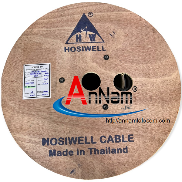 Cáp mạng chống nhiễu chống nước Hosiwell Cat.6 F/UTP 4 Pair x 23AWG Horizontal Cable (30026-BK-AQ)