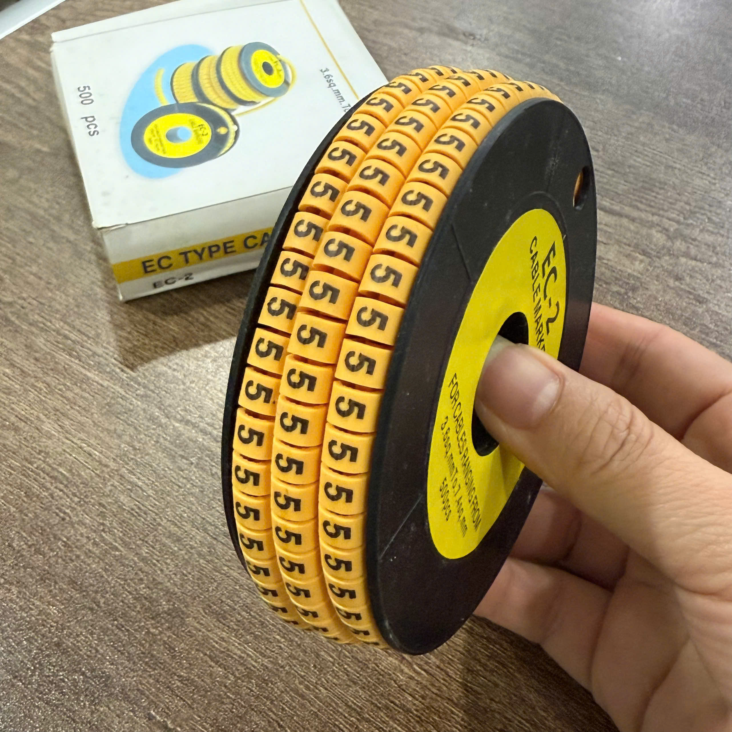 Vòng đánh dấu dây mạng số Cat6 bằng cao su (0-9)