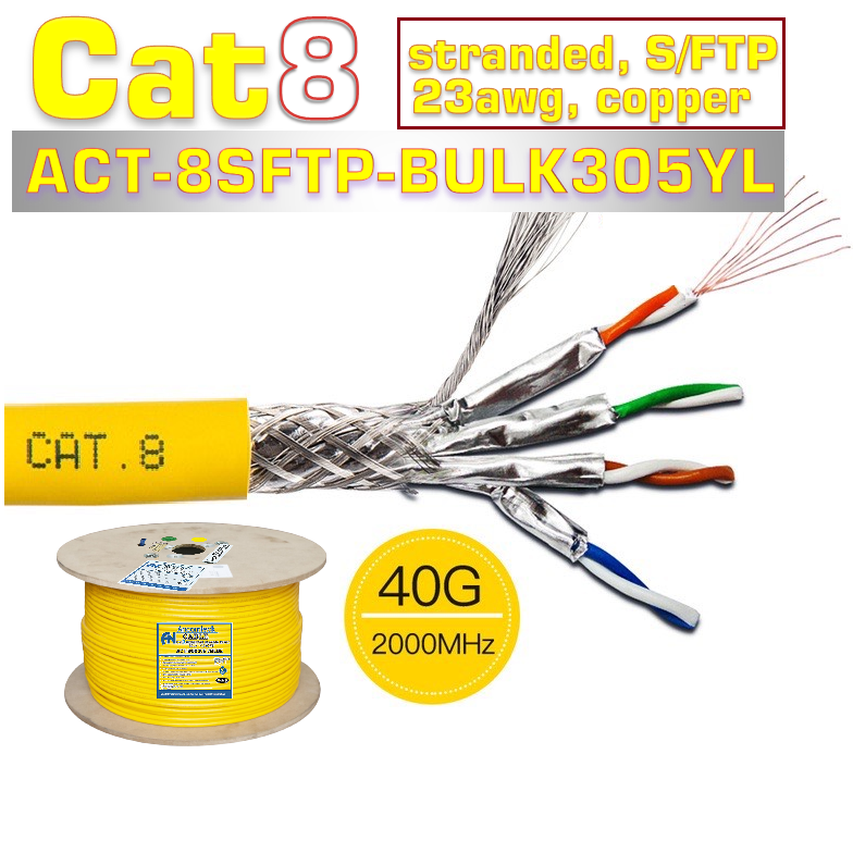 Đầu bấm cáp mạng CAT8 chống nhiễu FTP, SFTP, SSTP ACT-F8S-P100