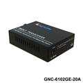 Bộ chuyển đổi quang điện POE GNC-6102GE-20AB (2 POE + 1 fiber) 10/100/1000Mbps, 1 ra 2 có poe