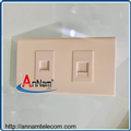 Bộ Wallplate 2 cổng âm tường RJ45-RJ11 (MẠNG-THOẠI)