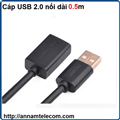 Cáp USB 2.0 nối dài 0.5m chính hãng Ugreen UG-10313 âm-dương