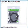 Cáp USB 2.0 nối dài 0.5m chính hãng Ugreen UG-10313 âm-dương