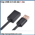 Cáp USB 2.0 nối dài 1.5m chính hãng Ugreen UG-10315 âm-dương