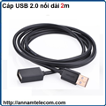 Cáp USB 2.0 nối dài 2m chính hãng Ugreen UG-10316 âm-dương