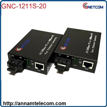 Bộ chuyển đổi quang điện 2 sợi GNETCOM 10/100M I PN: GNC- 211S-20-single/multi