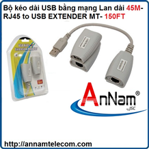 Bộ kéo dài USB bằng mạng Lan dài 45M- RJ45 to USB EXTENDER MT-150FT