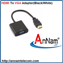 Cáp chuyển đổi HDMI sang VGA, HDMI To VGA Adapter(White/black)