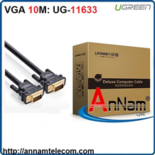 Cáp VGA 3+6C dài 10M cho Màn Hình, Máy Chiếu Chính Hãng Ugreen UG-11633 Cao Cấp
