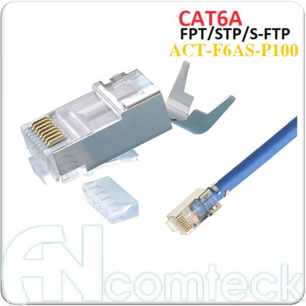Đầu bấm mạng Cat6A chống nhiễu FTP ACT-F6AS-P100