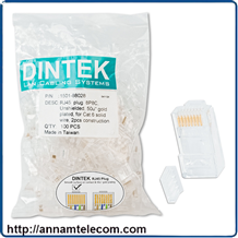 Đầu mạng RJ45 Cat.6 thiết kế 2 mảnh DINTEK PN 1501-88028