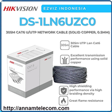 Dây cáp mạng cat6 Hikvision DS-1LN6UZC0