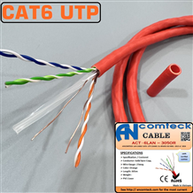 Dây cáp mạng Cat6 UTP lõi đồng nguyên chất chuẩn 23AWG chính hãng Ancomteck ACT-6LAN-305OR