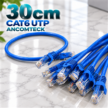 Dây Nhảy Mạng Patch Cord CAT6 UTP 0.3m Đầu Đúc Ancomteck ACT-LAN-6003BLD chuẩn 30cm