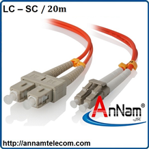 Dây nhảy quang 20m Multimode LC-SC Duplex, Patchcord LC-SC Duplex OM2 lõi 2.0 hoặc 3.0