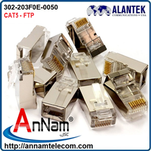 Hạt Mạng Cat5e bọc bạc Alantek 302-203F0E-0050 Modular Plugs Shielded RJ45 Plug 8P8C