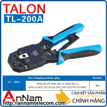 KÌM MẠNG TL-200A bấm CAT3-CAT5-CAT6, RJ11-RJ12-RJ45 chính hãng TALON