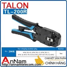 KÌM MẠNG TL-200R bấm CAT3-CAT5-CAT6, RJ11-RJ12-RJ45-RJ48 có trợ lực, chính hãng TALON