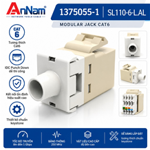 Nhân Mạng Cat6 Commscope 1375055-1 | Modular Jack RJ45 Chính Hãng