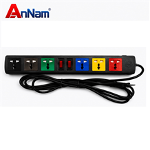 Ổ CẮM ĐIỆN LIOA 6 LỖ 3 CHẤU DÂY 3M 2 CÔNG TẮC MODEL 6D32N