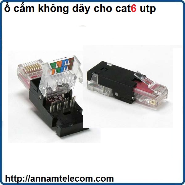 ổ cắm không dây cho cat6 utp(RJ45 Cat.6 UTP Toolless Plug)