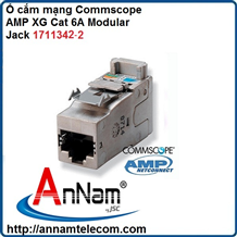 Ổ cắm mạng Cat6A - Modular jack Cat6A Commscope 1711342-2/ 2153001 - 10G