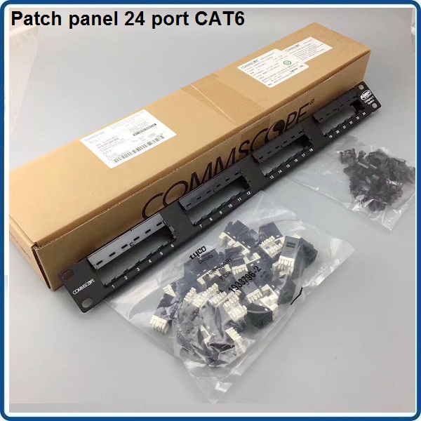 Patch Panel AMP 24 Port Cat5e nhân rời 1479154-2, Hàng Chính hãng giá rẻ