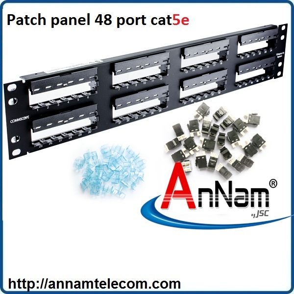 Patch Panel AMP 48 Port Cat5e nhân rời 1479155-2 sỉ lẻ giá rẻ toàn quốc