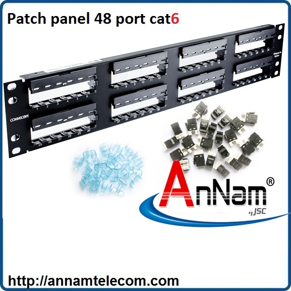 Patch panel 48 port CAT6 COMMSCOPE P/N: 1375015-2