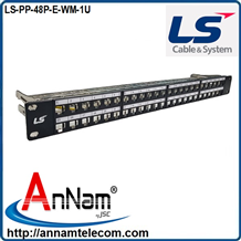 Thanh đấu nối mạng 48 port LS 1U  Patch Panel 48Port  LS-PP-48P-E-WM-1U