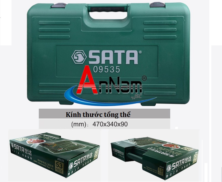 Bộ dụng cụ sửa điện 53 chi tiết Sata 09535