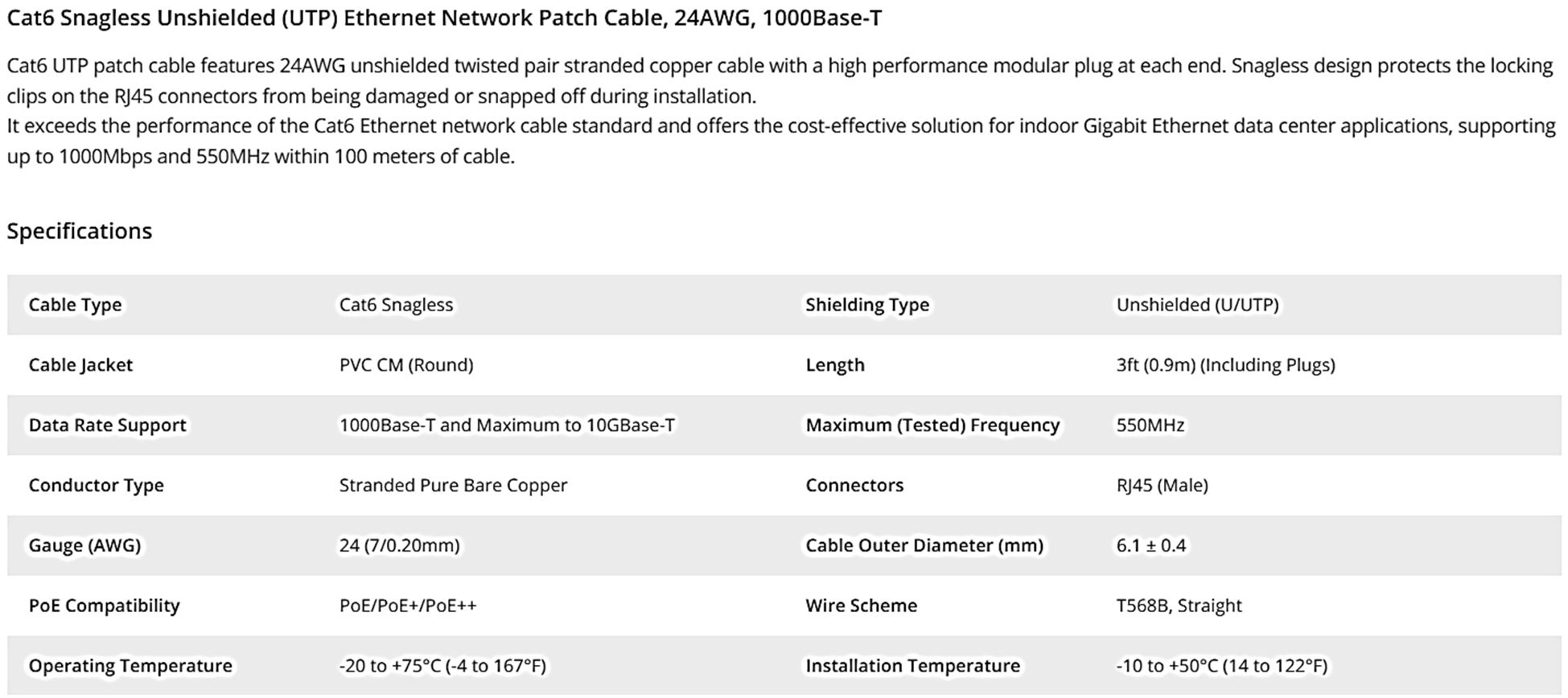 Dây nhảy patch cord CAT6 loại 2m ANCOMTECK - màu xanh: ANCOM-LAN-602