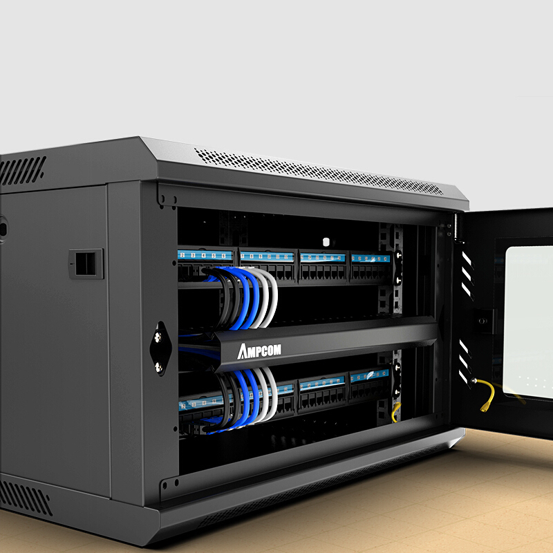 Thanh quản lý cáp AMPCOM 1U 12 slot 24-port AM19121U - 24 cổng