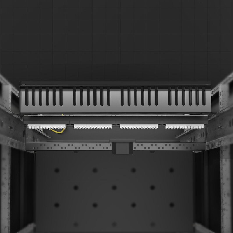 Thanh quản lý cáp AMPCOM 1U 12 slot 24-port AM19121U - 24 cổng