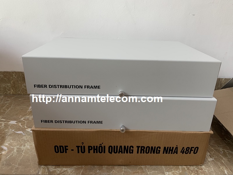 Hộp phối quang ODF 48FO lắp CHUẨN RACK 19'' khay cố định